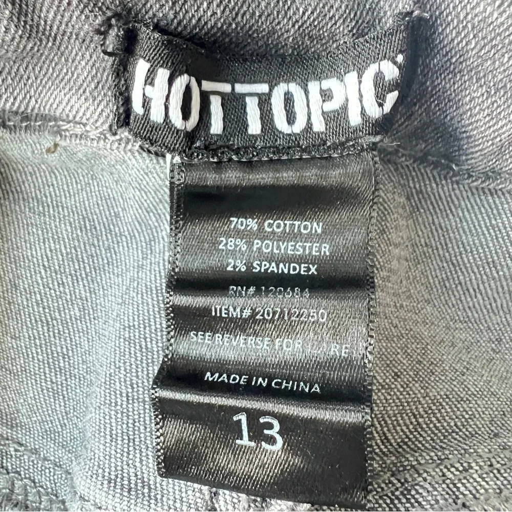 Hot Topic Gray Star Cargo Pants Womens 13 Grunge 90s Y2K Inspired High Rise - Picture 7 of 13